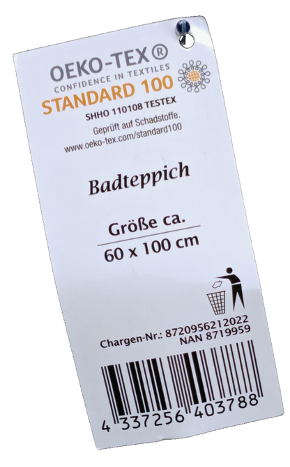 HOME CREATION Badteppich 60x100cm Grau Steinoptik 3D Struktur Badematte D9