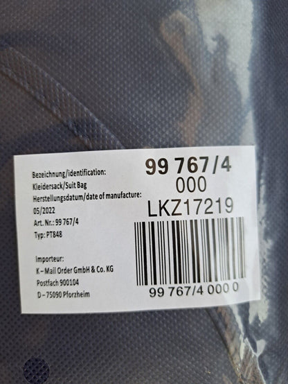 3x BABISTA, Kleidersack, Kleiderschutz, Stoff, Reißverschluss, Blau