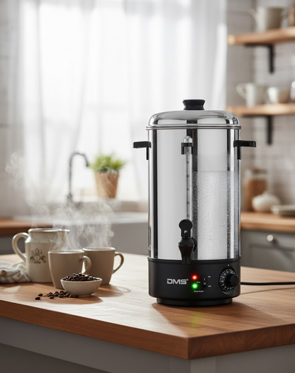 DMS 8L Glühweinkocher Edelstahl – Heißgetränkeautomat mit Zapfhahn 1800W 🔥