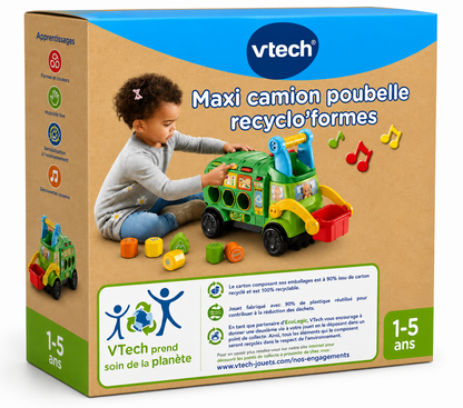 VTech Baby 2in1 Rutschauto Recycling Sortierspiel 18-36 Monate FR Version D4