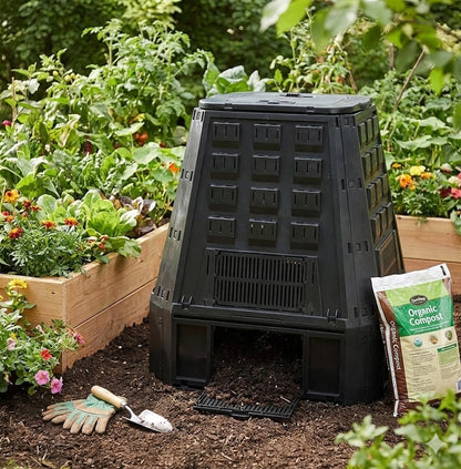 EVOGREEN Kompostierungsanlage 630 L | Schwarz 900×910×1070 mm
