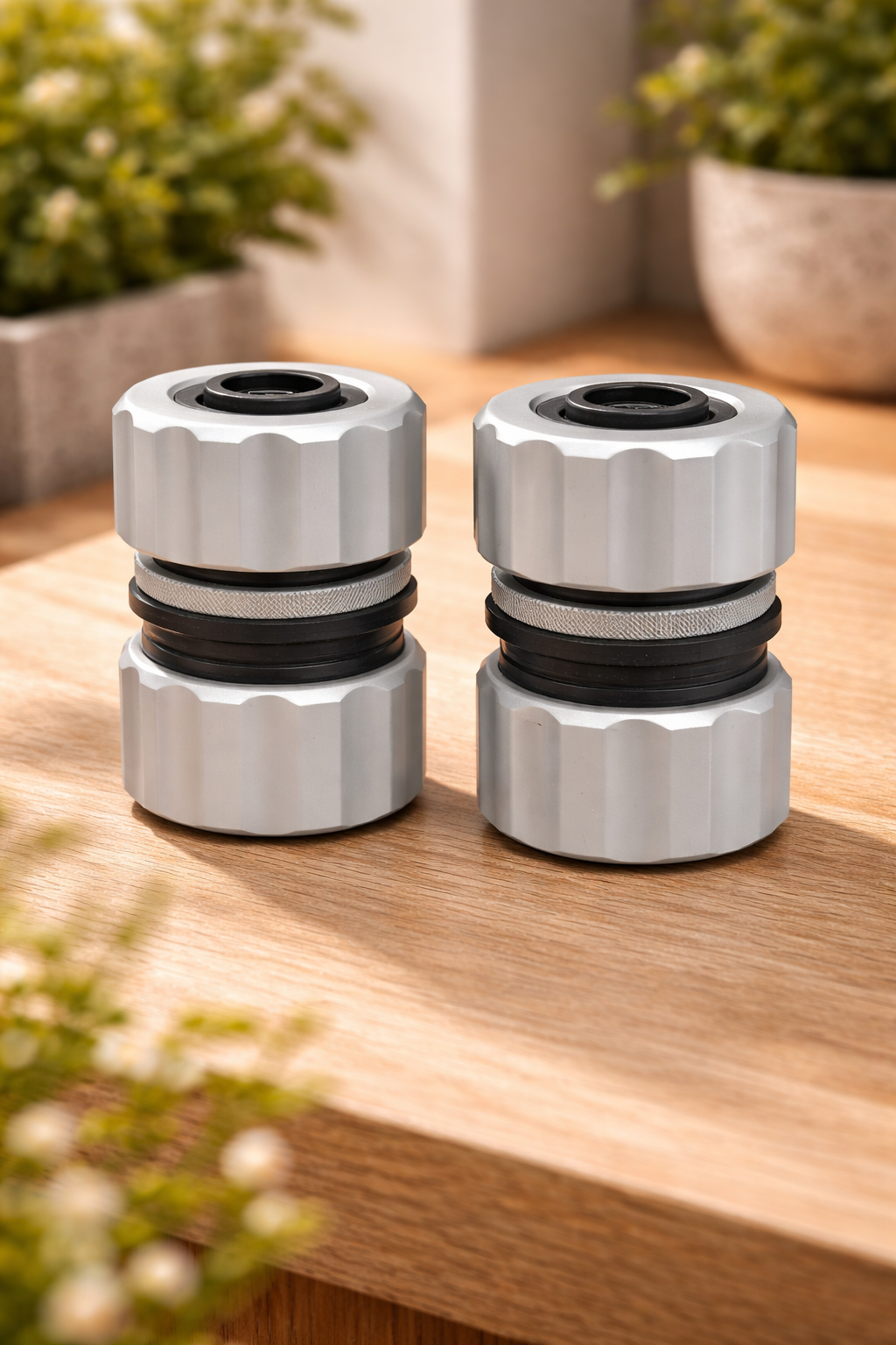 Amazon Basics Schlauch Kupplung – Metall Verbinder robust Silber