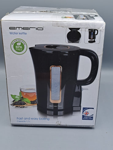 Emerio Wasserkocher WK-125130, schwarz, 1,7 Liter, 2200 Watt, mit Kunststoffgehä