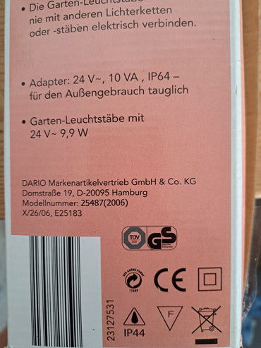 Casa Deco Garten-Leuchtstäbe, Sterne, 5 Leuchtstäbe