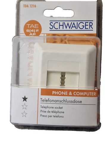 Schwaiger TDA 1216 TAE 6 (4) F AP Telefonanschlussdose