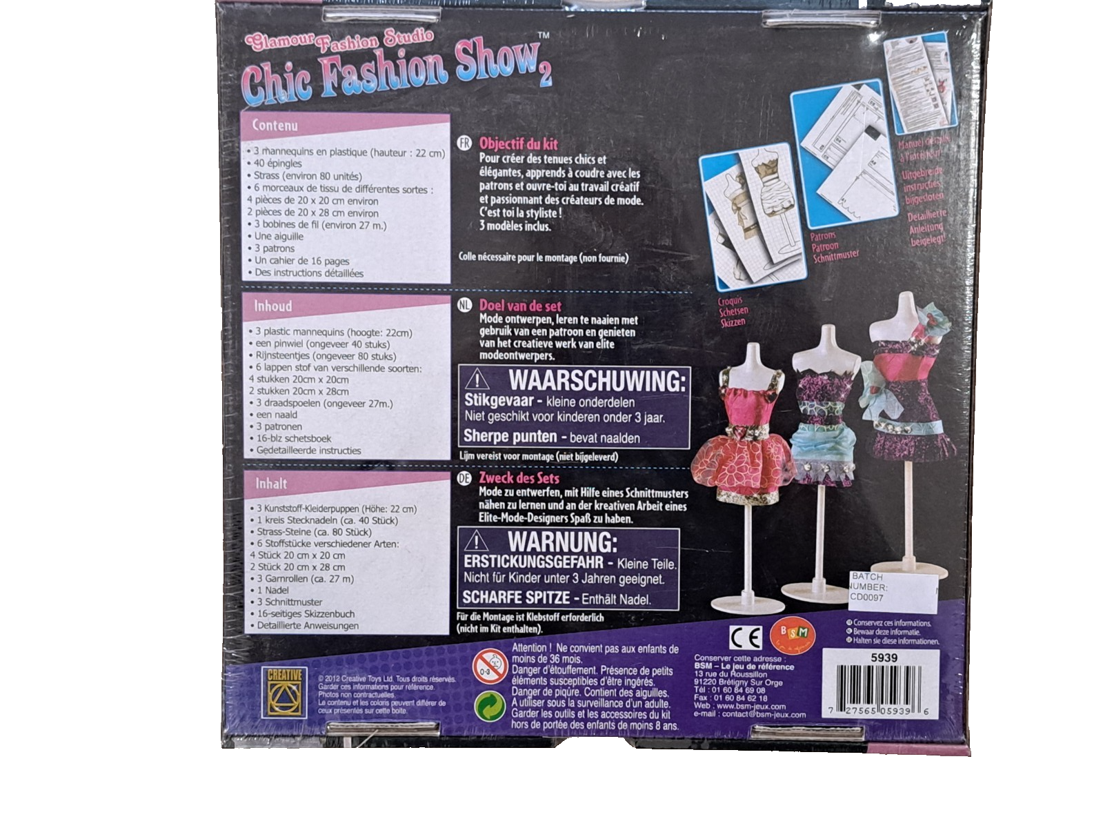 Creative Chic Fashion Show 2 Bastelset Entwerfe deine Puppenkleider