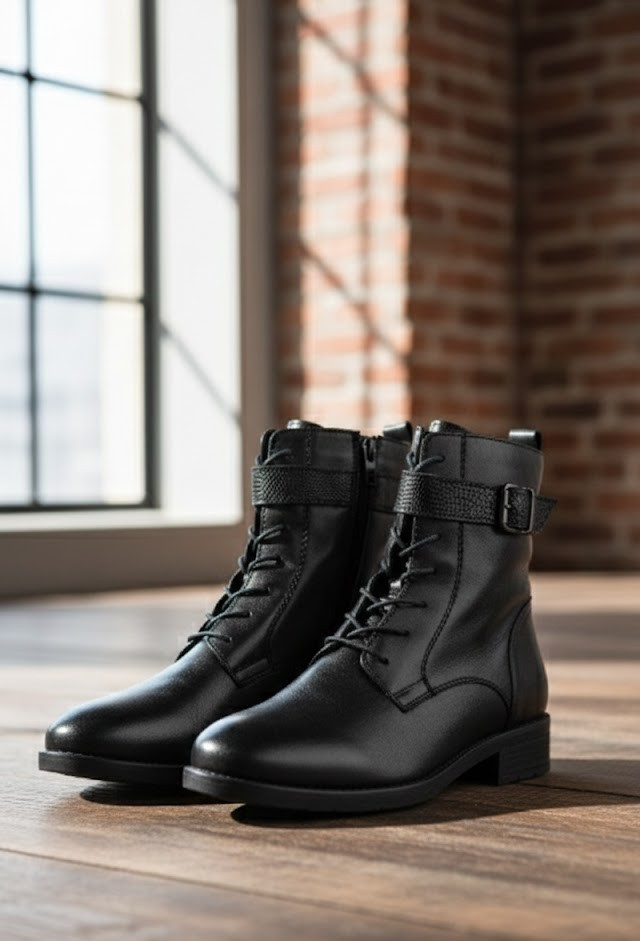 Tamaris Damenschuhe Stiefel Schwarz Größe 39 Leder Komfort Schuh Herbst/Winter