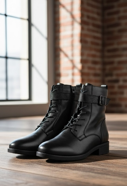 Tamaris Damenschuhe Stiefel Schwarz Größe 39 Leder Komfort Schuh Herbst/Winter