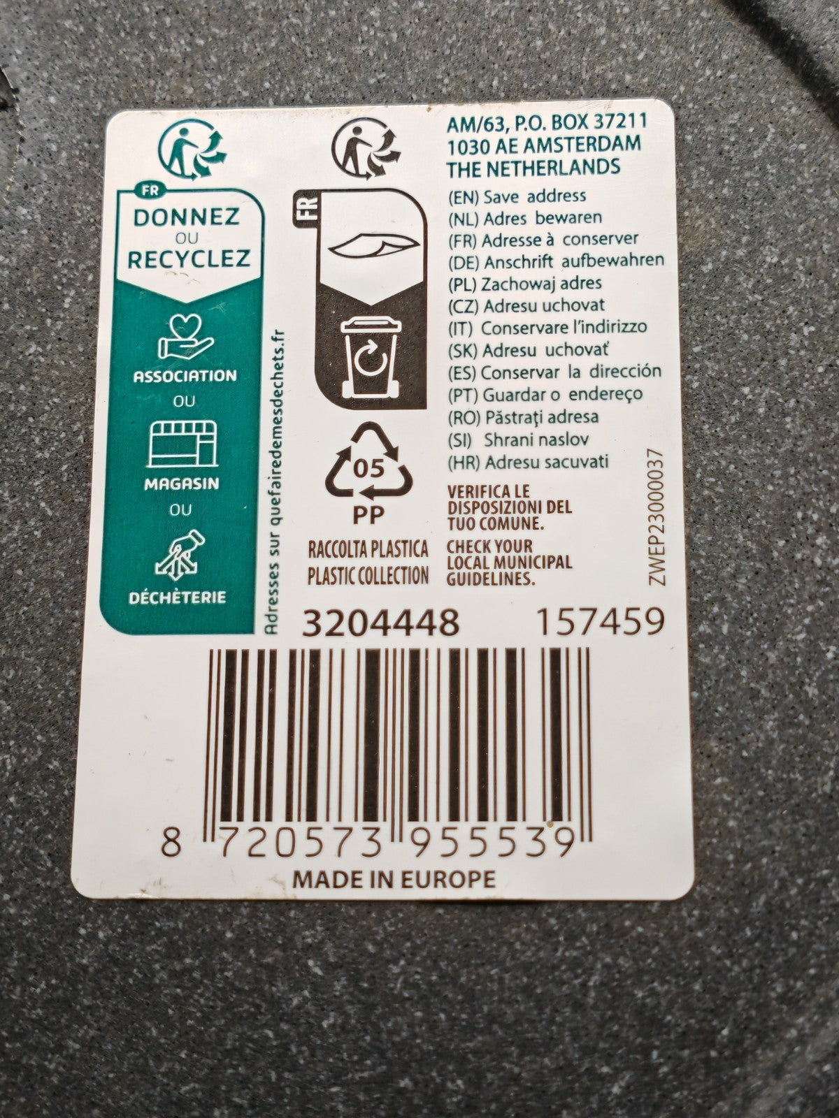 Kunststoff Blumentopf groß, 39 cm Durchmesser Anthrazit