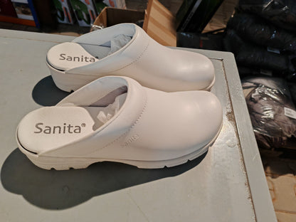 Sanita San-Duty OB Open Arbeitsclogs Weiß Gr. 41 PU Berufsschuhe Clogs G1