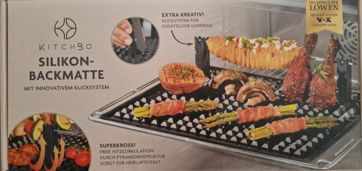 Silikon Backmatte Starter Set Klicksystem Wiederverwendbar Backunterlage B4
