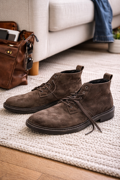 AllSaints High Top Boots Herren Lace Up Braun Gr. 43 Stiefel