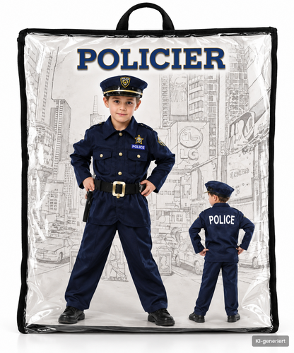 Atosa Kinder Polizei Kostüm Gr. 152 Polizist Uniform Karneval Fasching G