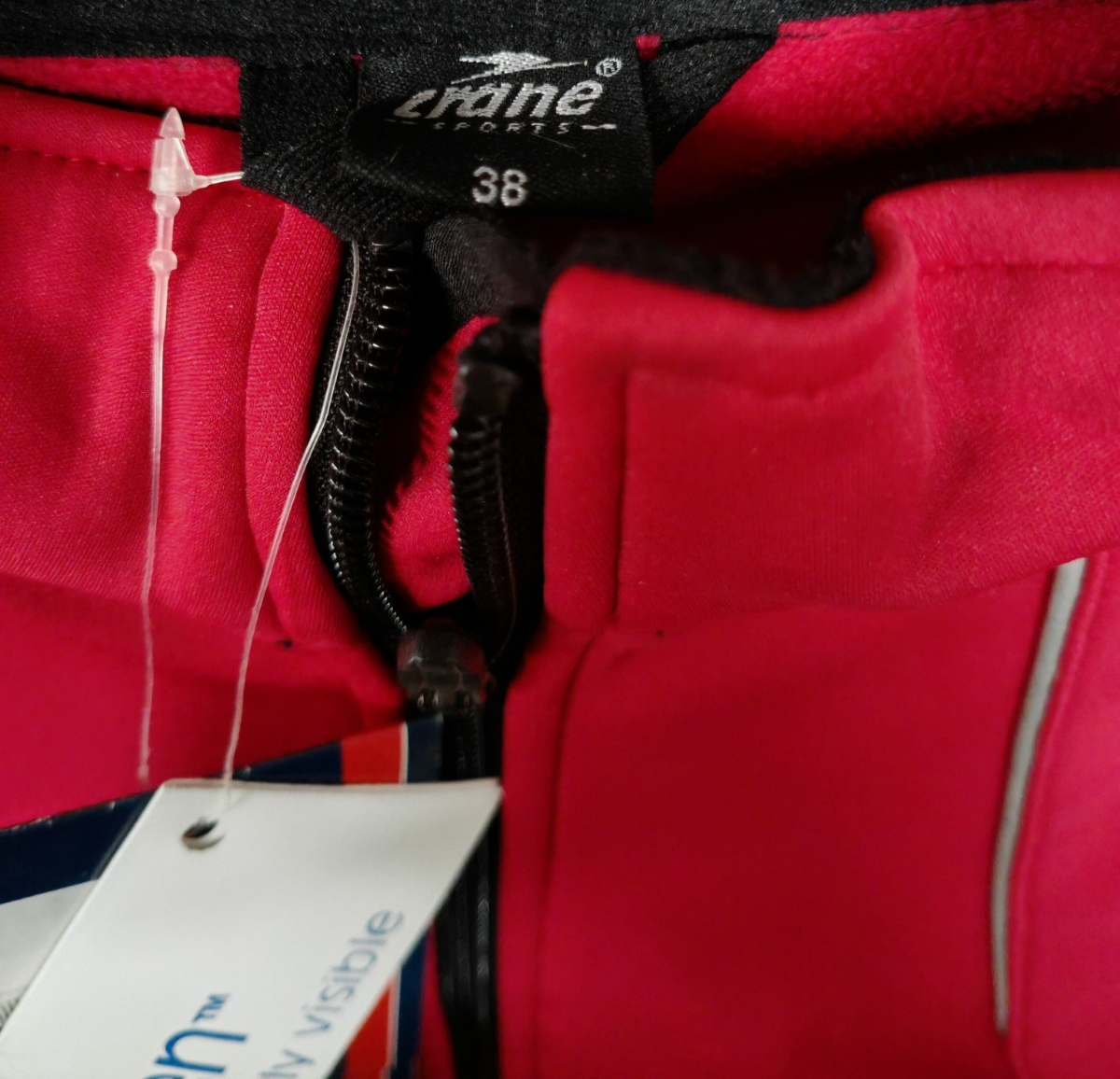 CRANE Damen Softshell Fahrradjacke Gr. 38 Rot TechTex Reflektierend Outdoor Z