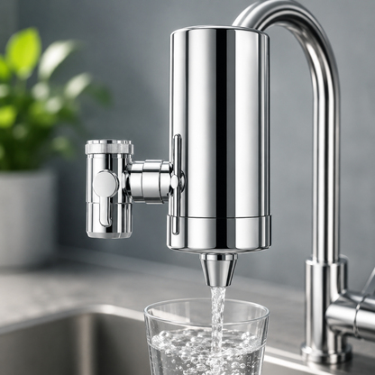 Waterdrop WD-FC-06 Wasserfilter Wasserhahn Edelstahl Aktivkohle Filter B01