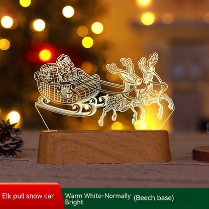 „3D LED Acryl-Nachtlicht – Weihnachtsdekoration, Geschenk für Kinder, Silvester, Valentinstag, Weihnachtsornamente“