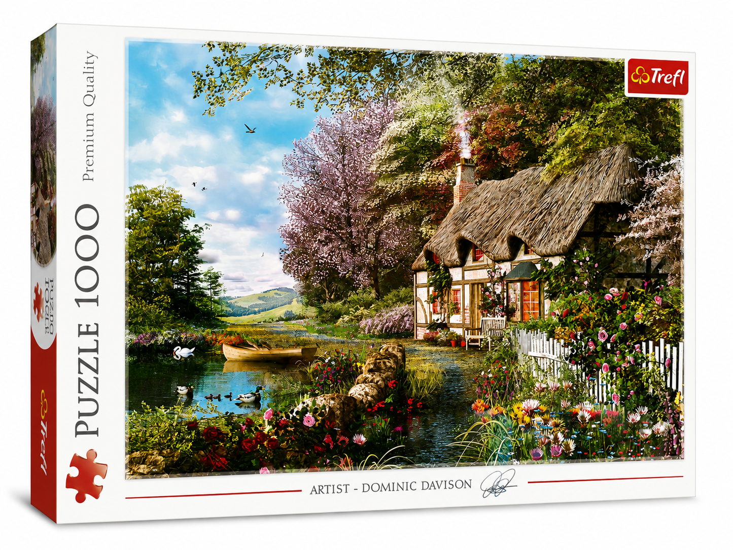 NEU TREFL PREMIUM Puzzle 1000 DOMINIC DAVISON Charmanter Ort Reethaus Bauernhaus D7