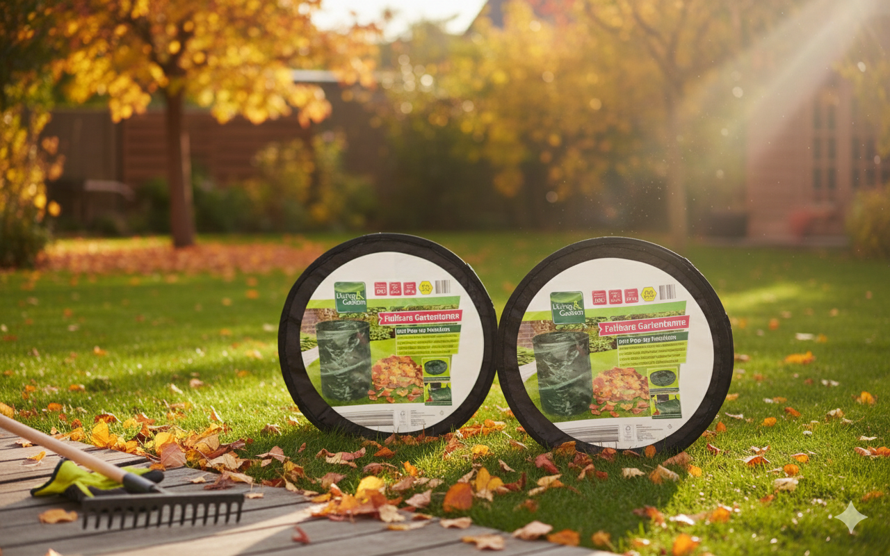 2er Set Living & Garden Faltbare Gartentonne mit Pop-up Funktion