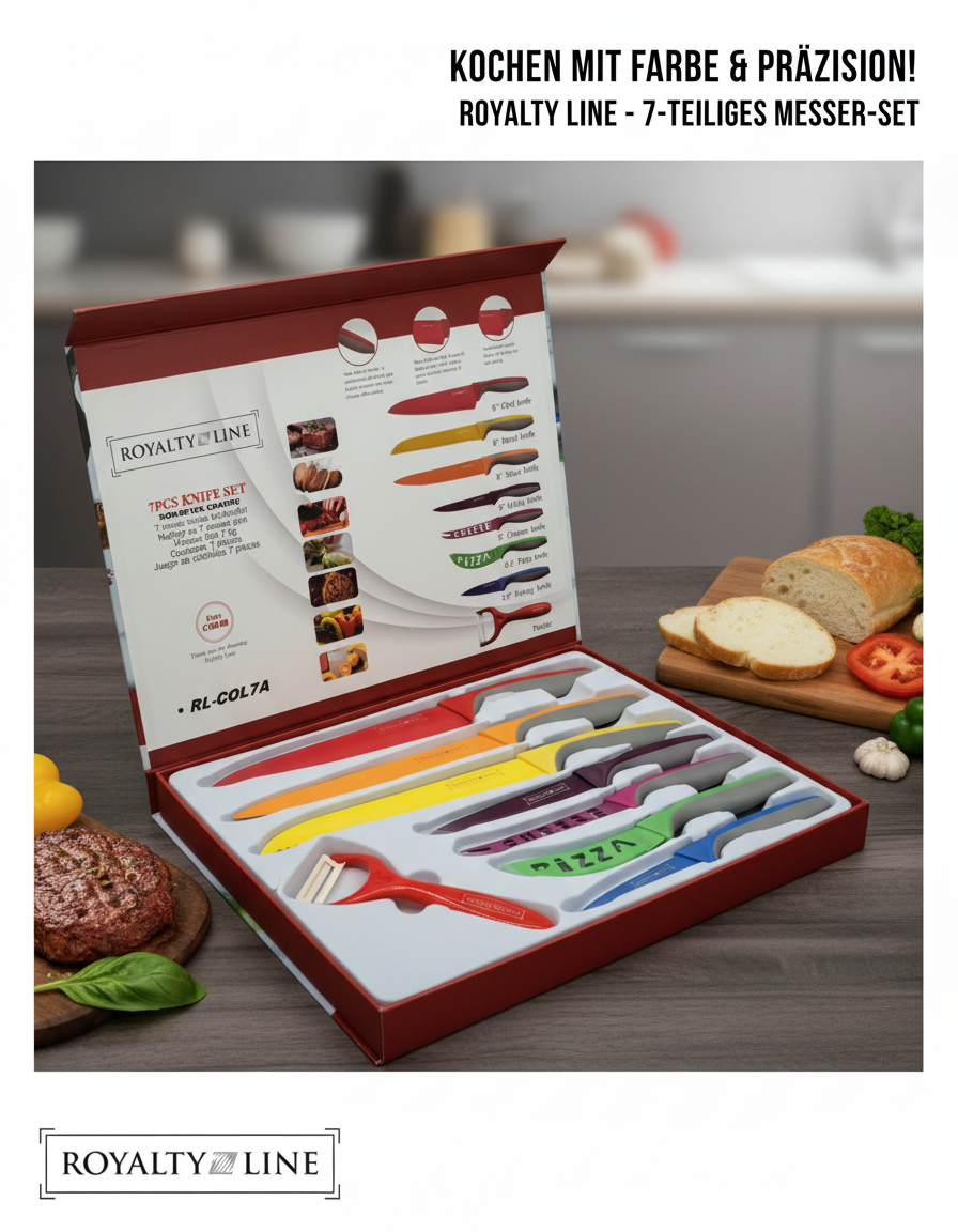Royalty Line Messerset 7 Teilig plus Sparschäler gratis NEU
