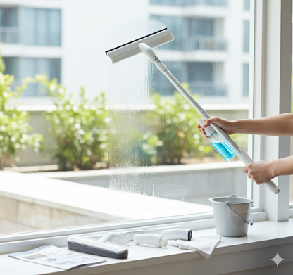 3-in-1 Fensterwischer mit Knickgelenk