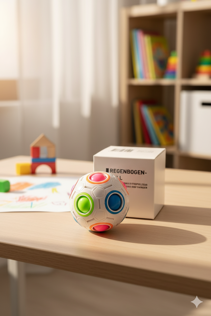 3D-Puzzle Regenbogenball - Geschicklichkeitsspiel für Kinder und Erwachsene