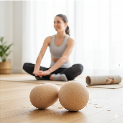Tchibo Faszienmassage-Set, 2-Teilig, mit Nachhaltigem Holz