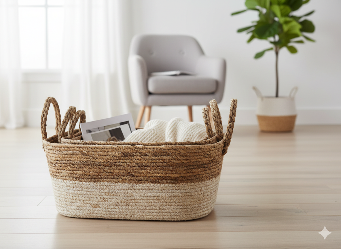 Noor Living Korb Maisgeflecht 3er Set