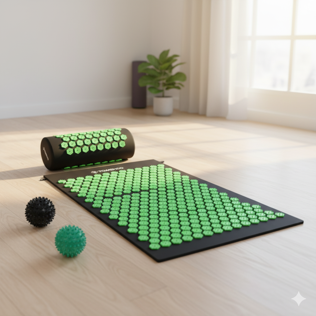 TOMSHOO Akupressurmatte Set, Shiatsu Massagematte Akupunktur Massage Matte
