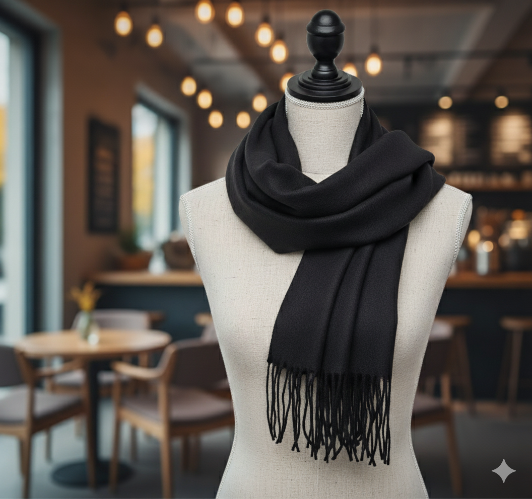 G&M Schal 100% Polyester, Schwarz