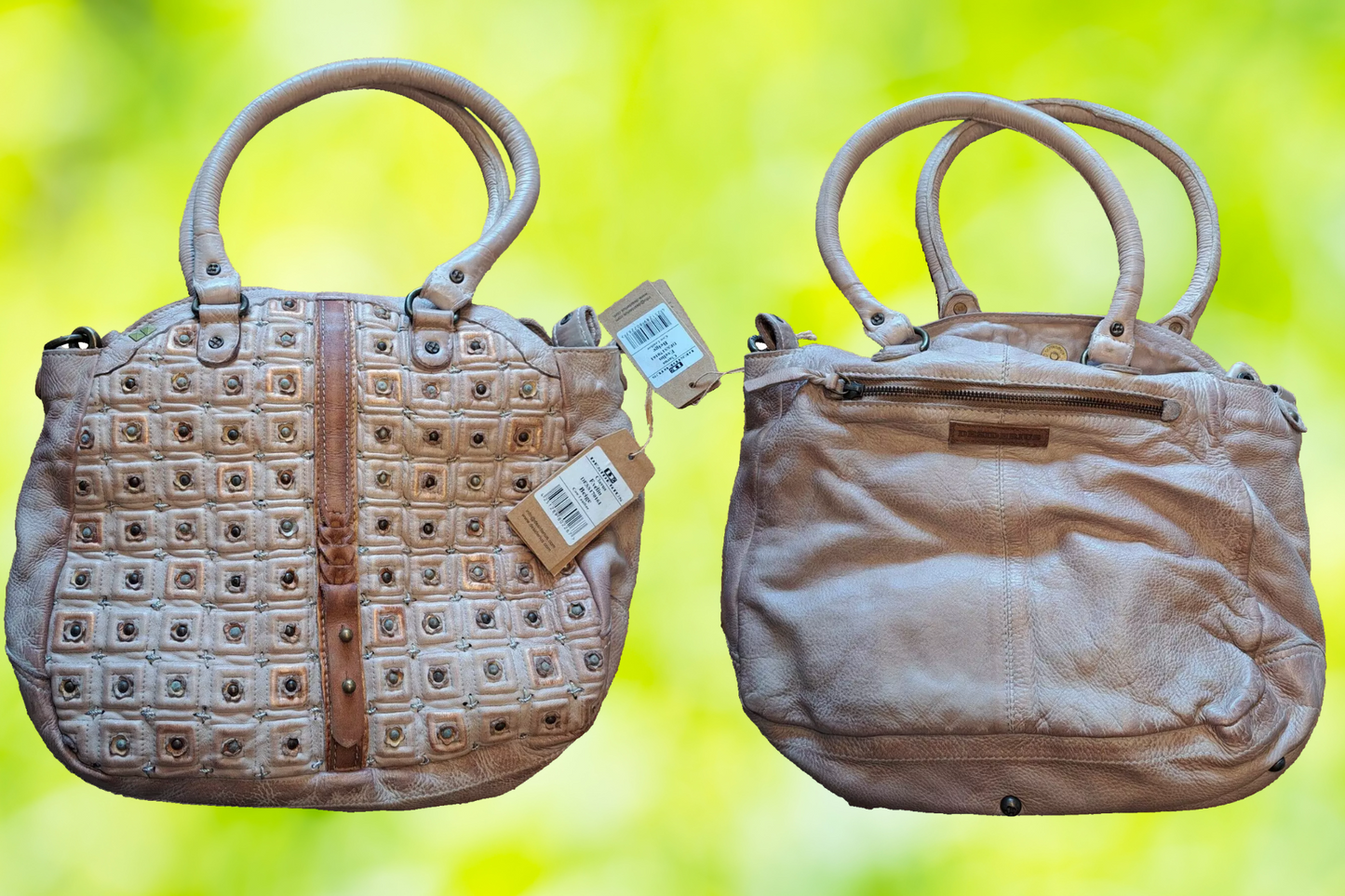 Desiderius Clavus Evelin Beige Handtasche, Echtleder, UVP: 239,95
