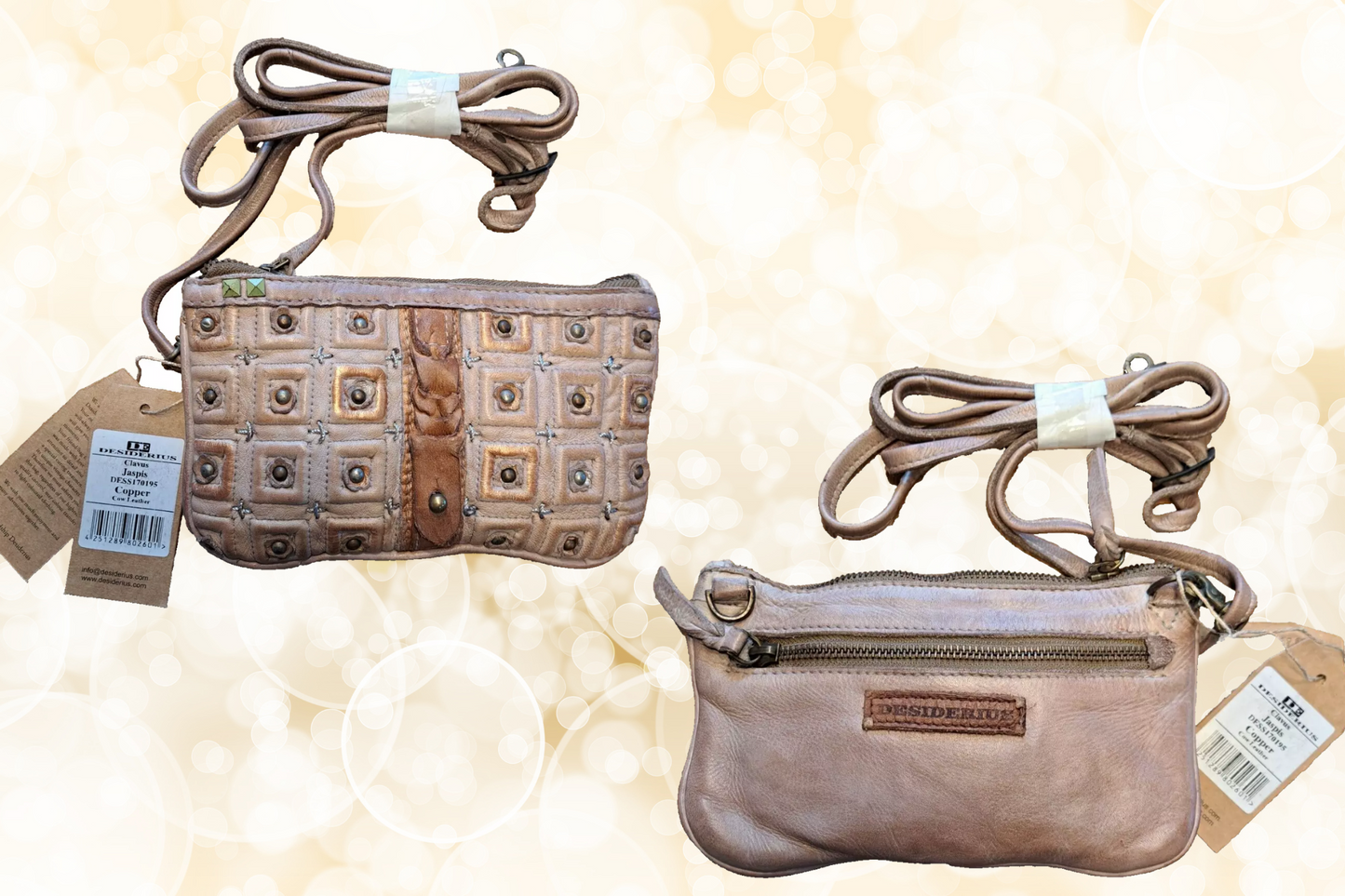 Desiderius Clavus Jaspis Copper Handtaschen, Handgemacht, Echtleder