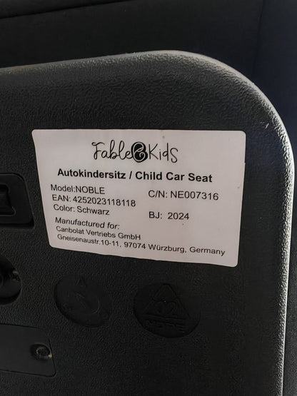 Fable Kids Boller Kindersitz Schwarz mit Station Kinderwagen Sitz Auto