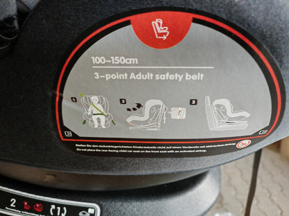Fable Kids Noble Autokindersitz Grau mit Station Babysitz Kinder Auto