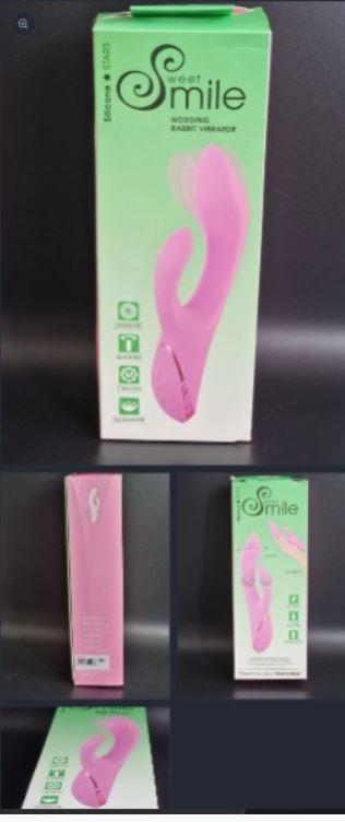 Sweet Smile Nodding Rabbit Vibrator, Silicone Star
