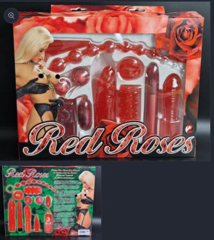 Red Roses 9-teiliges Vibro-Kombi-Set