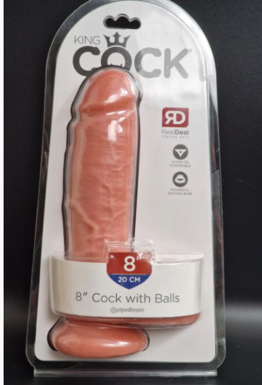 Pipedream King Cock 8 Cock Dildo, Glatt, Adrig