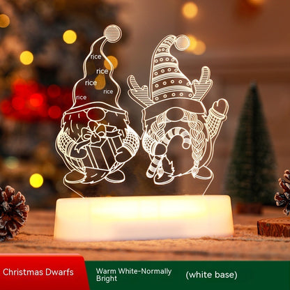 „3D LED Acryl-Nachtlicht – Weihnachtsdekoration, Geschenk für Kinder, Silvester, Valentinstag, Weihnachtsornamente“