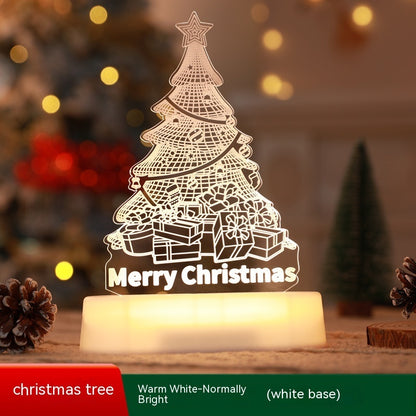 „3D LED Acryl-Nachtlicht – Weihnachtsdekoration, Geschenk für Kinder, Silvester, Valentinstag, Weihnachtsornamente“
