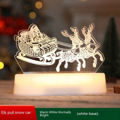 „3D LED Acryl-Nachtlicht – Weihnachtsdekoration, Geschenk für Kinder, Silvester, Valentinstag, Weihnachtsornamente“