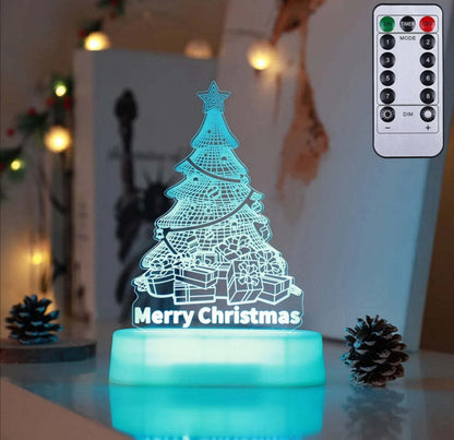 „3D LED Acryl-Nachtlicht – Weihnachtsdekoration, Geschenk für Kinder, Silvester, Valentinstag, Weihnachtsornamente“