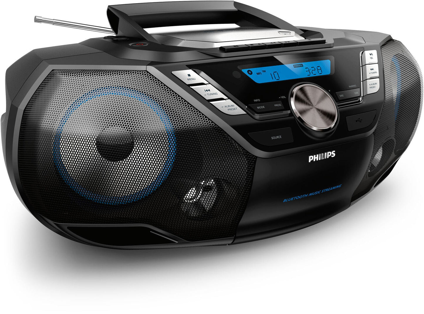 Philips AZB798T/12 CD Soundmachine DAB+ Bluetooth Kassette USB Radio CD A08