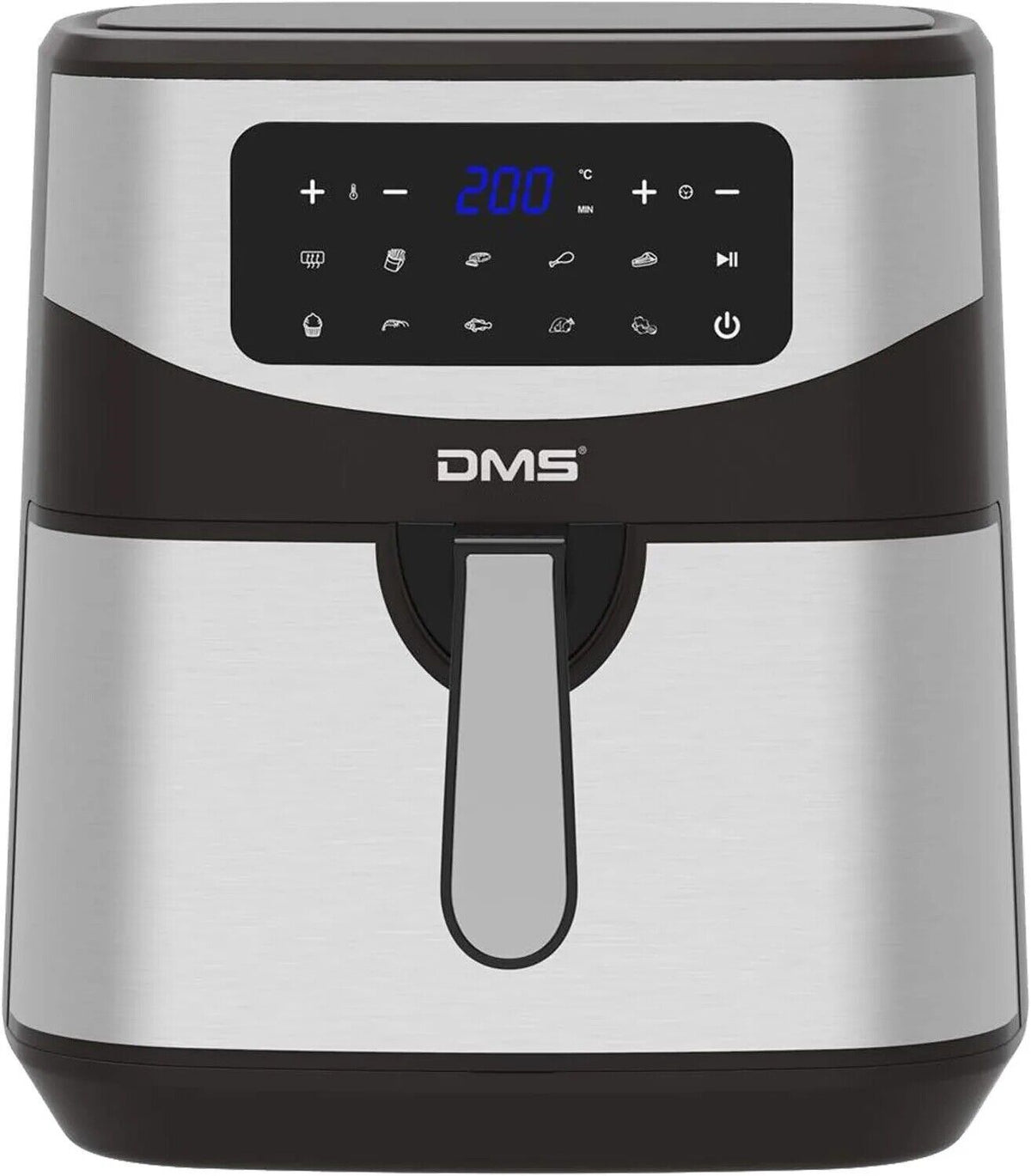 DMS HF-7S Heißluftfritteuse 7L 1800W Airfryer 10 Programme Touch Display HA21