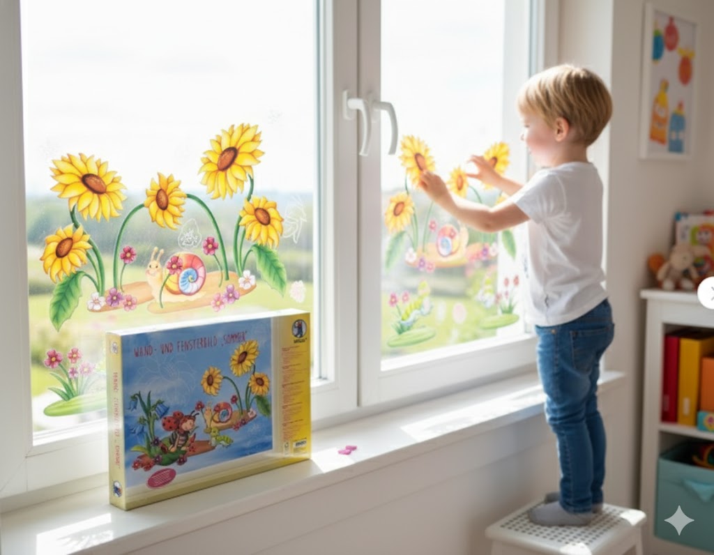 Wand- & Fensterbild XL - Sommer, Kinder Fensterbild