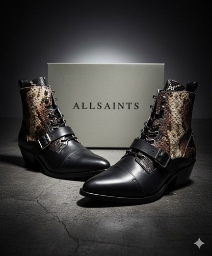 Allsaints Katy - Lace Up Bot Goat LEA, Damen, Größe 36