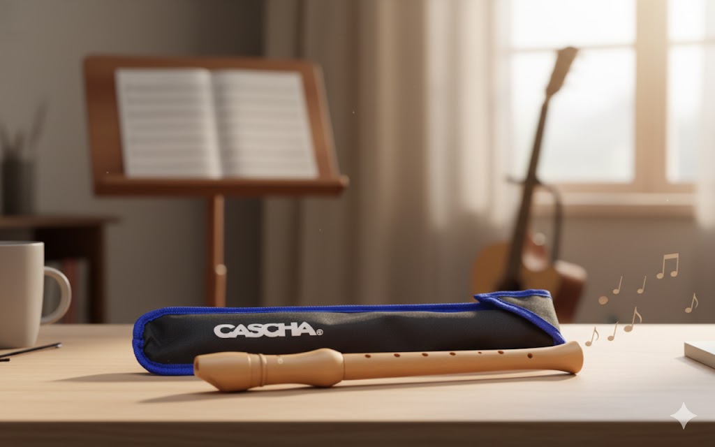 Cascha HH2130 Holzblockflöte Barocke Griffweise Barock Holz Instrument Ahorn