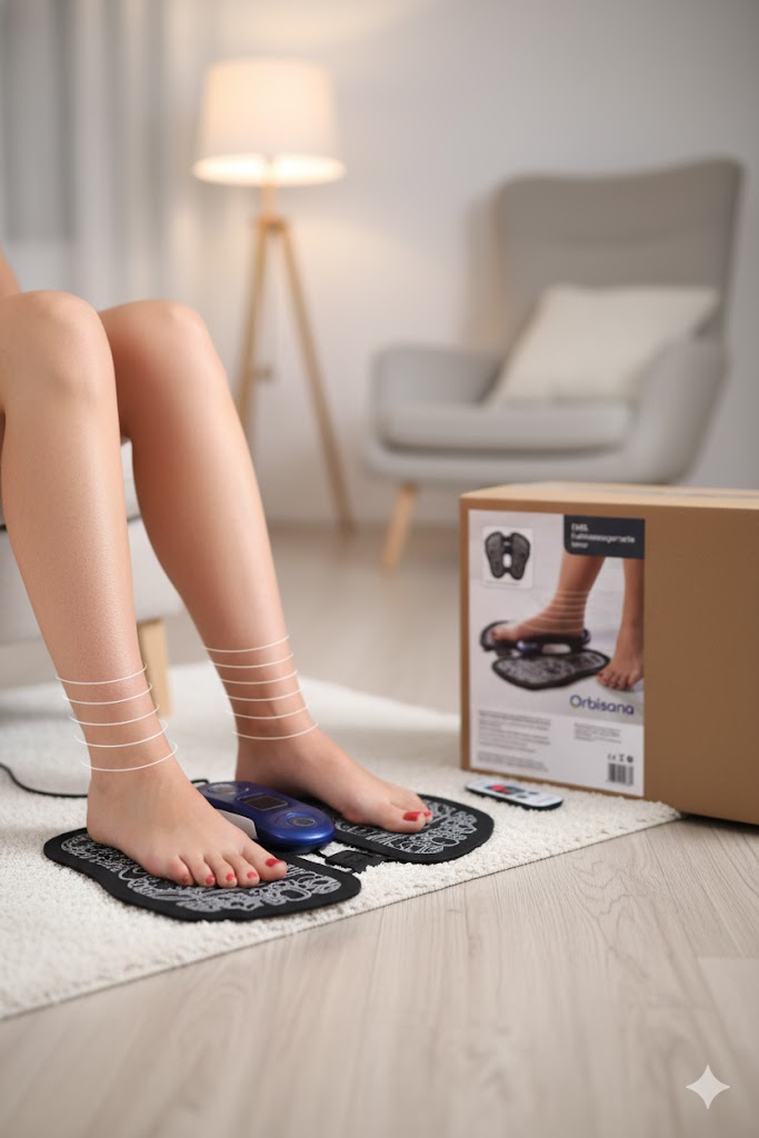 Orbisana EMS Fußmassagematte faltbar Fußreflexzonen Massage 32 x 29 cm