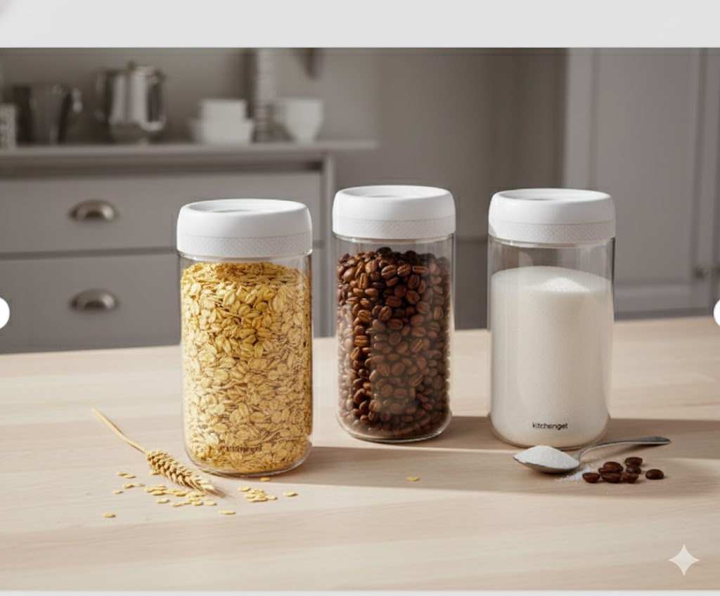 Kitchenget Medium Storage Jars, 800 ml, 3er Set