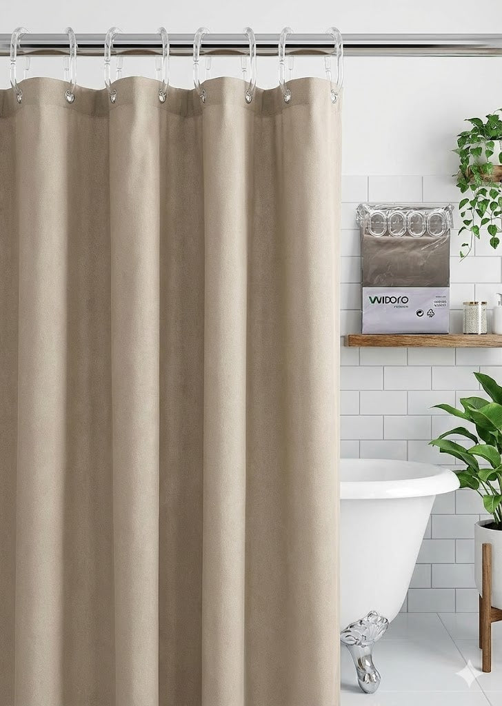 Widoro Premium Duschvorhang 120x200 cm – Modern, Wasserabweisend & Stilvoll