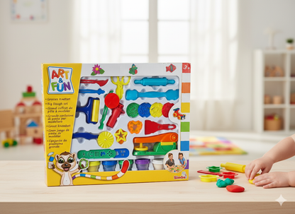 Simba Art & Fun, Großes Knetset mit Zubehör, 21 teilig, 300g Knete