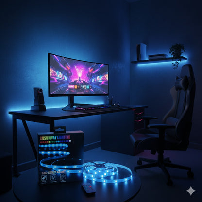CNSUNWAY LED Strip Light RGB 5M Farbwechsel mit Fernbedienung ✅